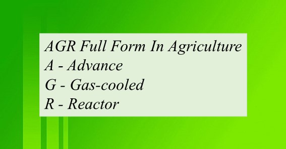AGR Full Form In Agriculture