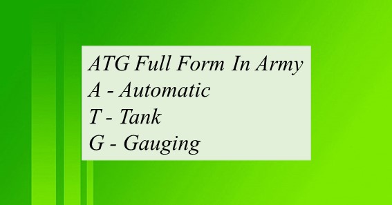 ATG Full Form In Army