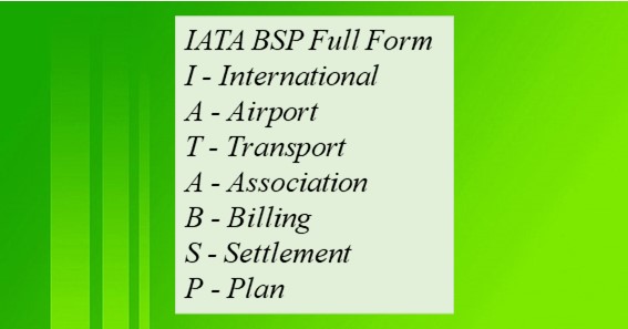 IATA BSP Full Form