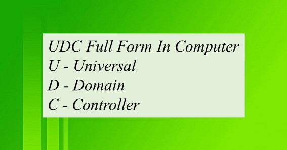 UDC Full Form In Computer