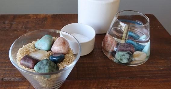 Cleansing Crystals With Brown Rice
