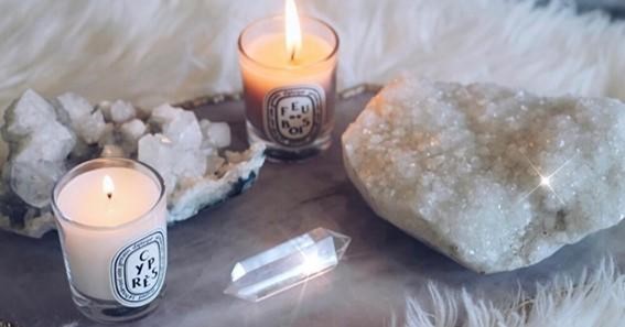 Cleansing Crystals With Candles